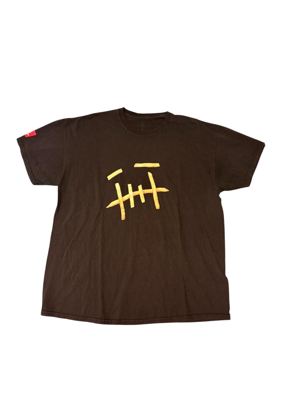 Cactus Jack Shirt Mens Large Brown Travis Scott McDonalds Fries Graphic Tee